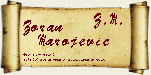 Zoran Marojević vizit kartica